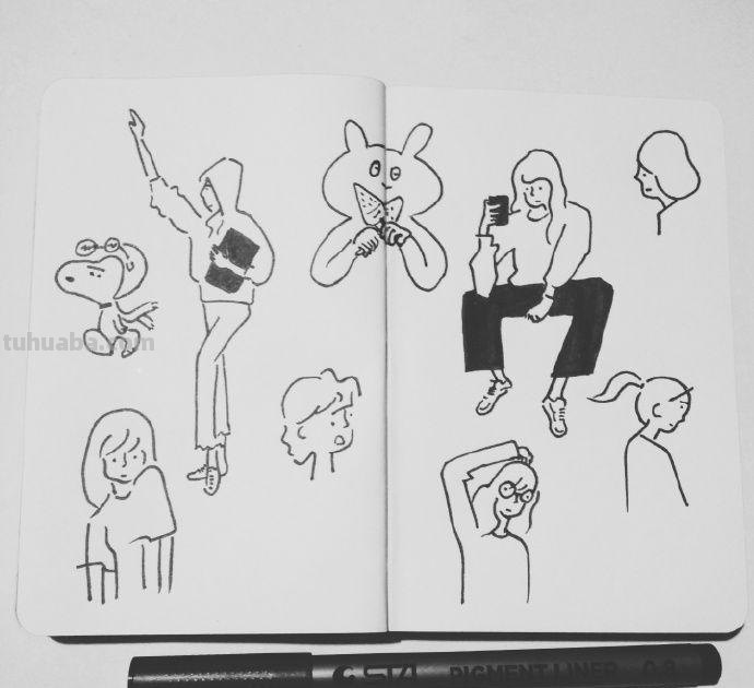 3分钟教你画人物简笔画，超可爱的人物简笔画萌图