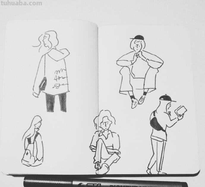 3分钟教你画人物简笔画，超可爱的人物简笔画萌图