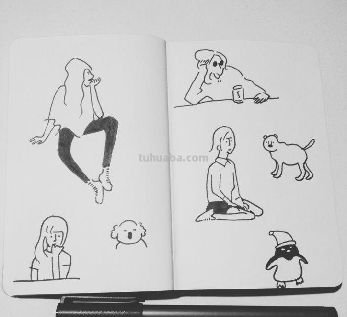 3分钟教你画人物简笔画，超可爱的人物简笔画萌图