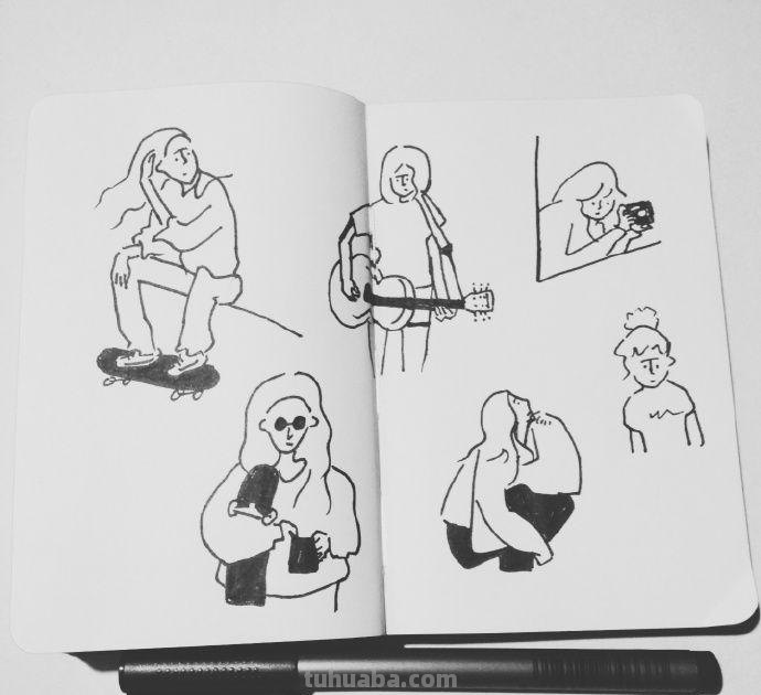 3分钟教你画人物简笔画，超可爱的人物简笔画萌图