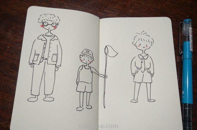 3分钟教你画人物简笔画，超可爱的人物简笔画萌图