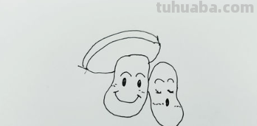 怎么画蘑菇简笔画