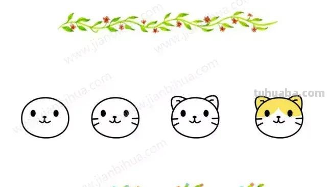 「育儿简笔画」10组简单易学的动物头像简笔画，值得收藏！