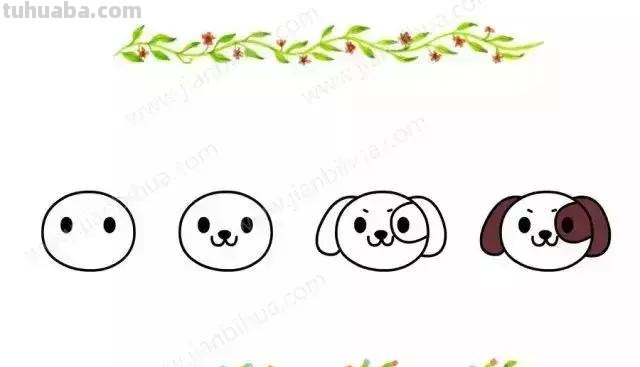 「育儿简笔画」10组简单易学的动物头像简笔画，值得收藏！
