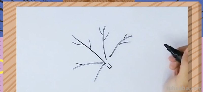树叶的画法