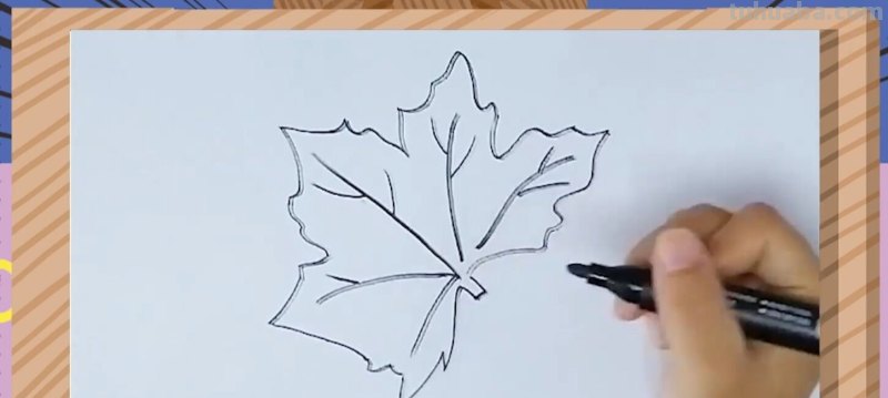 树叶的画法