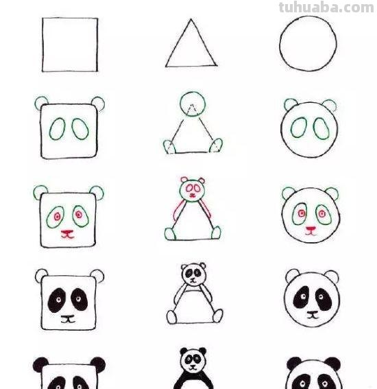 用图形画出小动物的简笔画（22款），真有趣！孩子一定喜欢