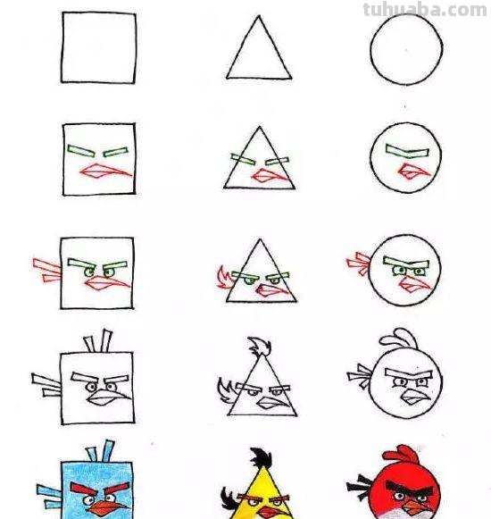 用图形画出小动物的简笔画（22款），真有趣！孩子一定喜欢