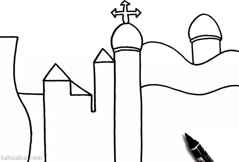 创意儿童画教程｜美丽的城堡