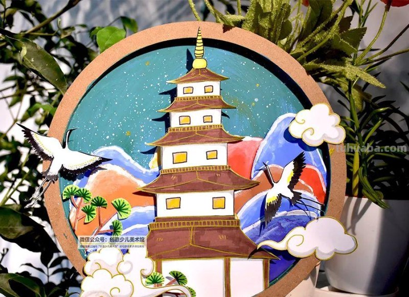 儿童画教程｜走进中国优秀的古建筑文化-塔的诗情画意