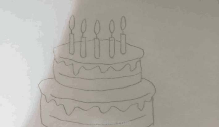 大蛋糕怎么画 大蛋糕怎么画