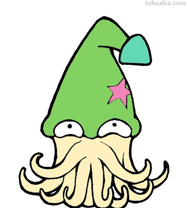 乌贼的简笔画是什么颜色 乌贼的简笔画是什么颜色