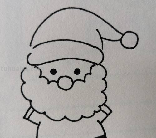 圣诞老人怎么画简笔画可爱