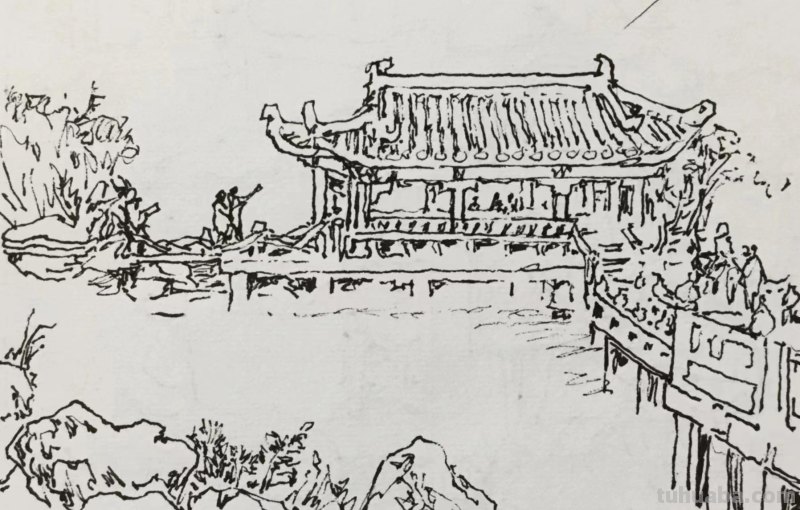 《长春伊通河•园林采风》-郑仁安速写作品欣赏