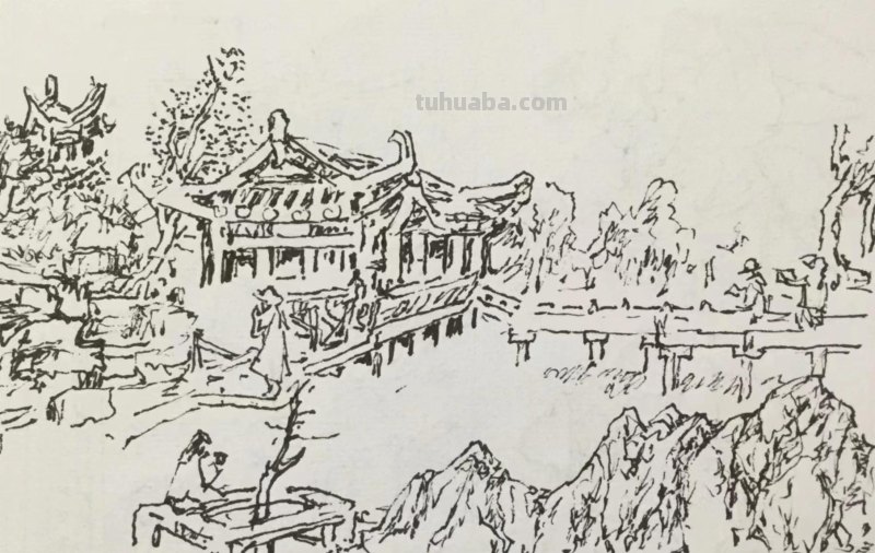 《长春伊通河•园林采风》-郑仁安速写作品欣赏