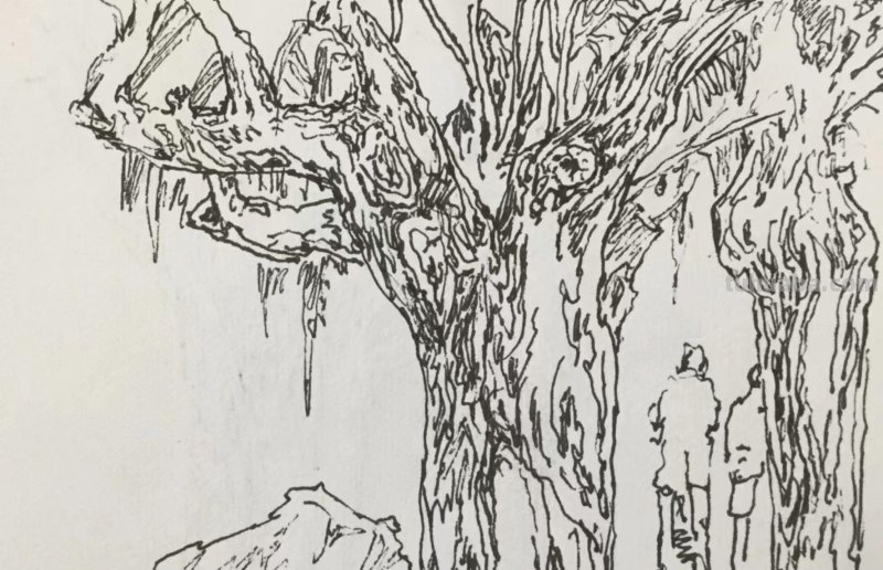 《长春伊通河•园林采风》-郑仁安速写作品欣赏