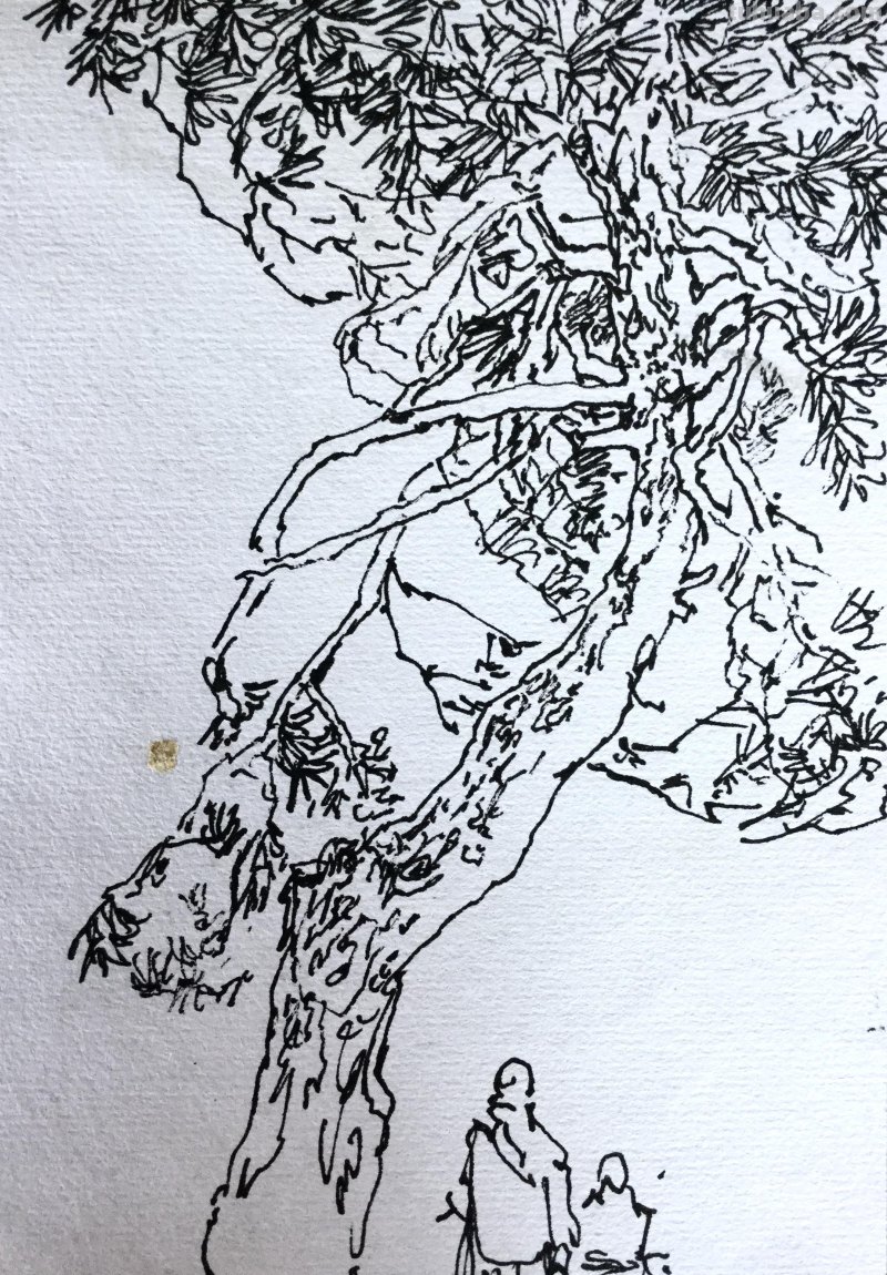 《长春伊通河•园林采风》-郑仁安速写作品欣赏