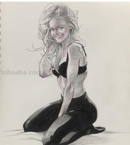 人物速写作品丨插画师用“线条”表现的人物速写艺术 人物速写作品丨插画师用“线条”表现的人物速写艺术