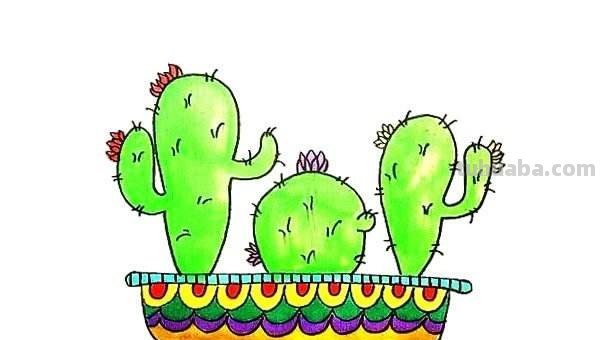 仙人掌的简单画法