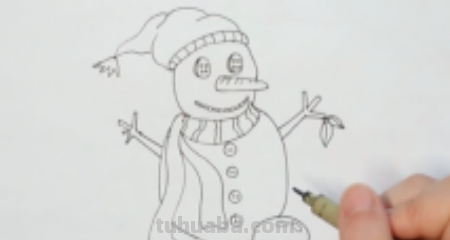 如何画一个雪人