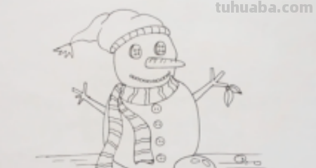 如何画一个雪人
