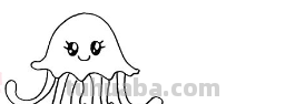 水母怎么画简笔画