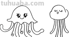 水母怎么画简笔画