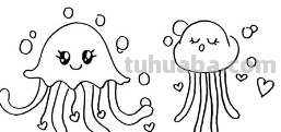水母怎么画简笔画