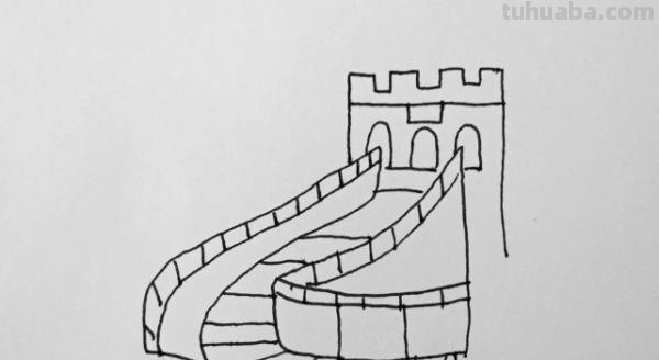简笔画长城怎么画 长城的画？