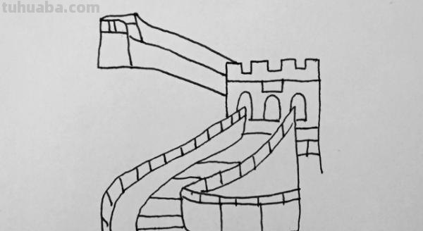 简笔画长城怎么画 长城的画？