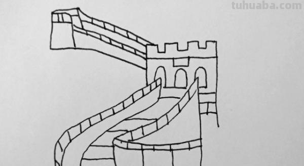 简笔画长城怎么画 长城的画？