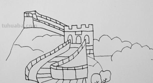 简笔画长城怎么画 长城的画？