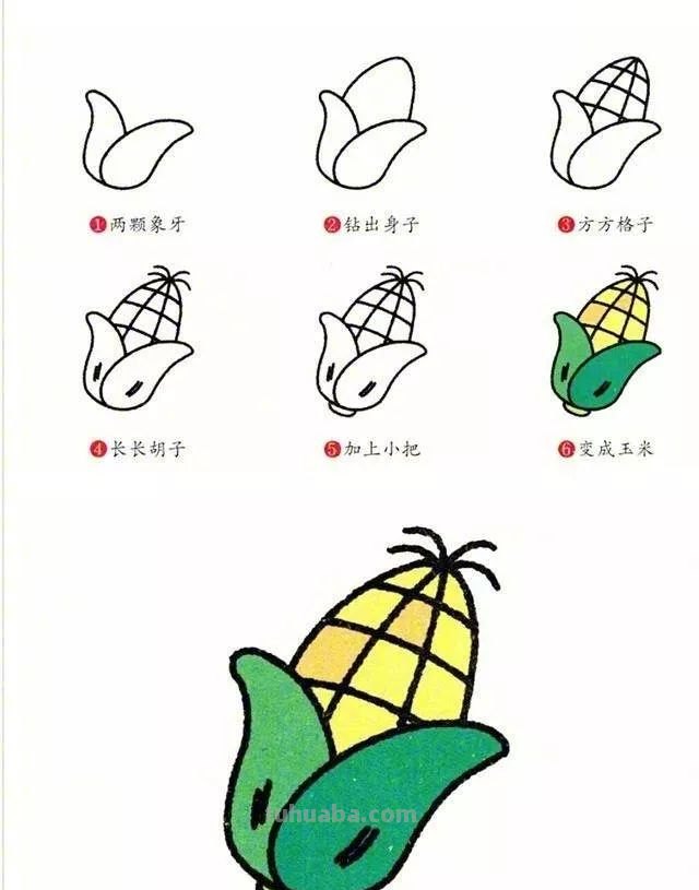 每天学一幅简笔画-一笔一画教你画蔬菜简笔画