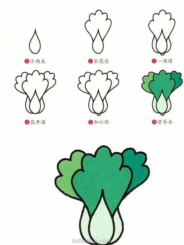 每天学一幅简笔画-一笔一画教你画蔬菜简笔画