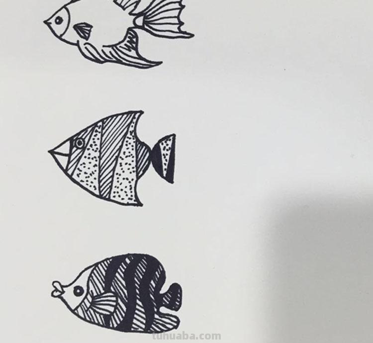 孩子还在画一种鱼？简单的简笔画鱼丰富孩子的素材库