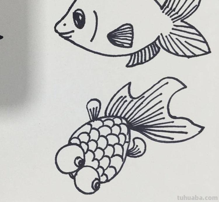 孩子还在画一种鱼？简单的简笔画鱼丰富孩子的素材库