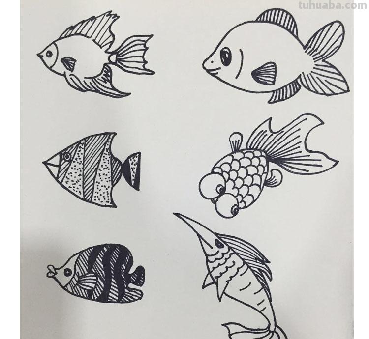 孩子还在画一种鱼？简单的简笔画鱼丰富孩子的素材库