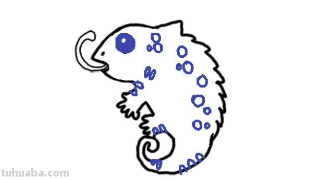变色龙怎么画 变色龙怎么画