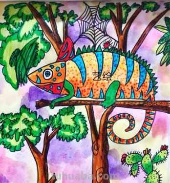 7一9岁怎么画变色龙 7一9岁怎么画变色龙