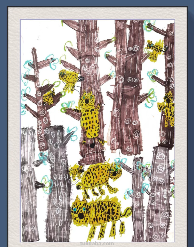 少儿美术（动物篇） ‖《丛林中的豹子》