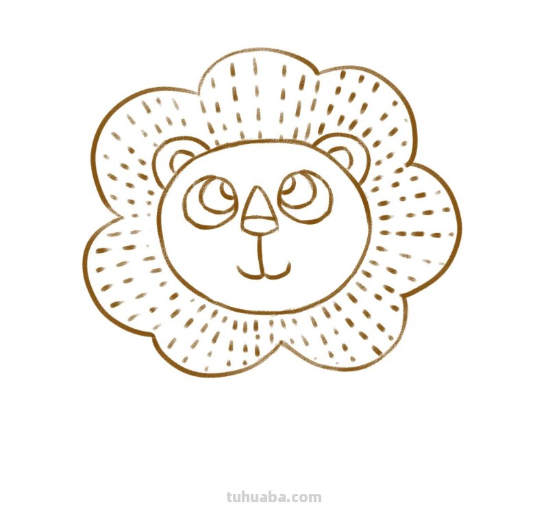 儿童画简笔画 简单几步画只可爱的小狮子! 儿童画简笔画 简单几步画只可爱的小狮子!