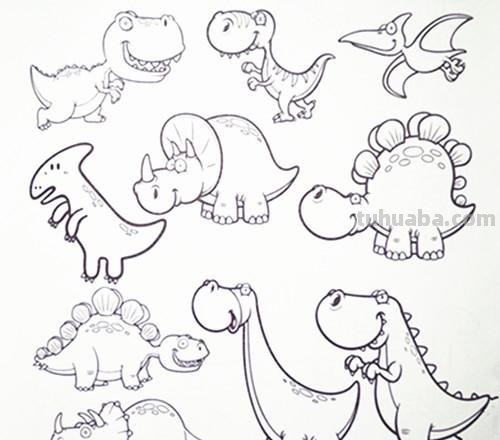 土豆姑娘的日记027-简笔画之森林里的动物朋友们3（蜗牛恐龙）