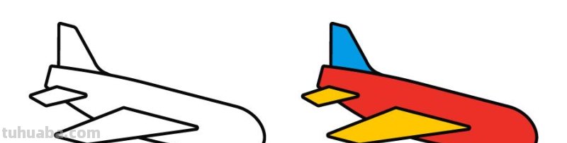 8款不同飞机的儿童简笔画素材，初学者，简单实用
