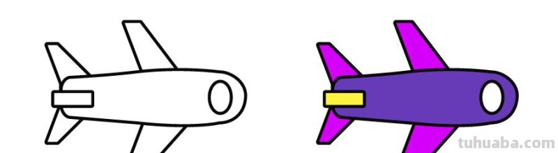 8款不同飞机的儿童简笔画素材，初学者，简单实用