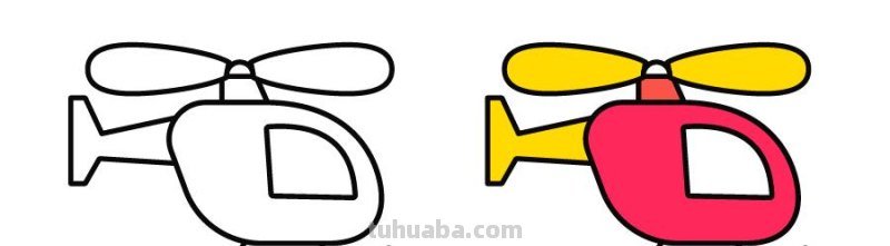 8款不同飞机的儿童简笔画素材，初学者，简单实用