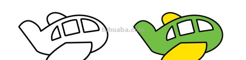 8款不同飞机的儿童简笔画素材，初学者，简单实用