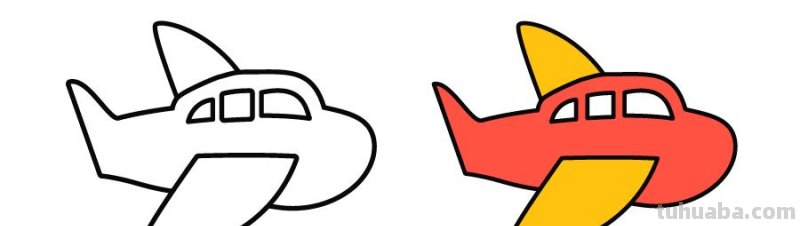 8款不同飞机的儿童简笔画素材，初学者，简单实用
