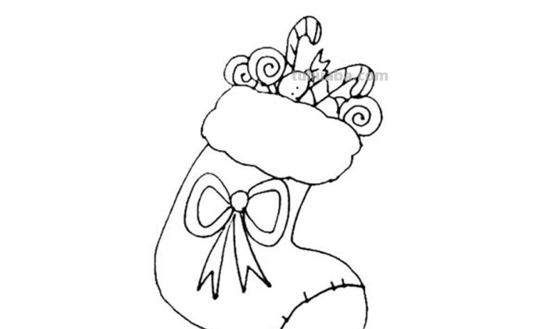 圣诞袜怎么画漂亮又简单