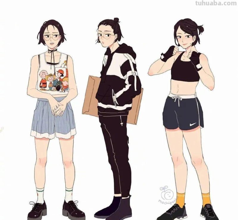 「绘画参考」插画师 Liya 笔下46个人物角色的穿搭（服装参考）