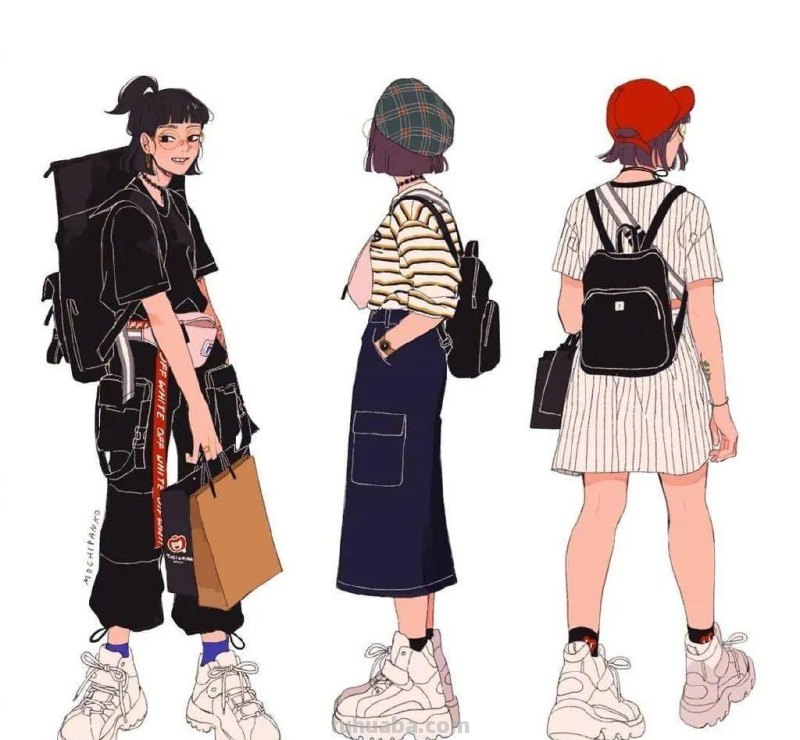 「绘画参考」插画师 Liya 笔下46个人物角色的穿搭（服装参考）